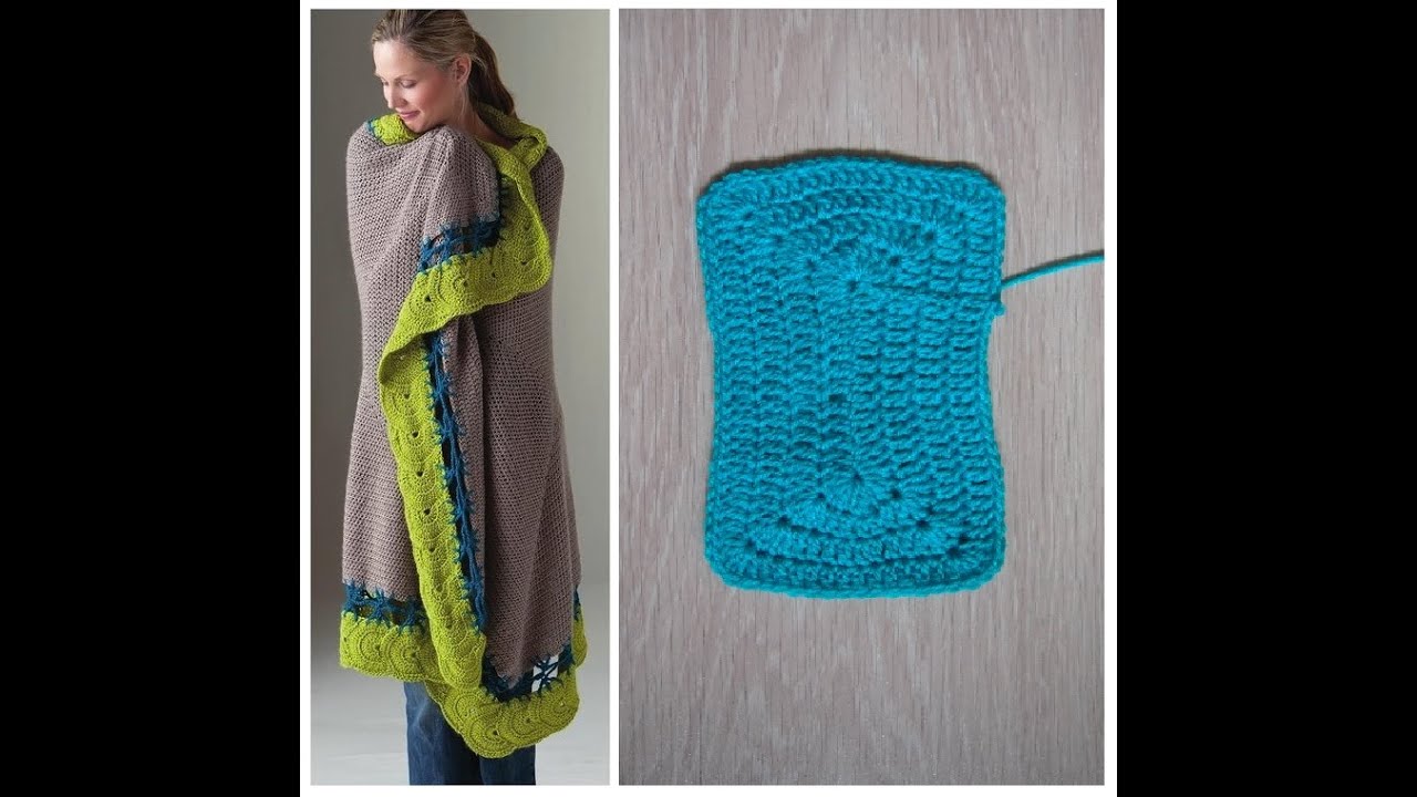 Вязаный плед.Простой плед крючком для начинающих ЛЕГКО Simple crochet plaid for beginners  Урок 329