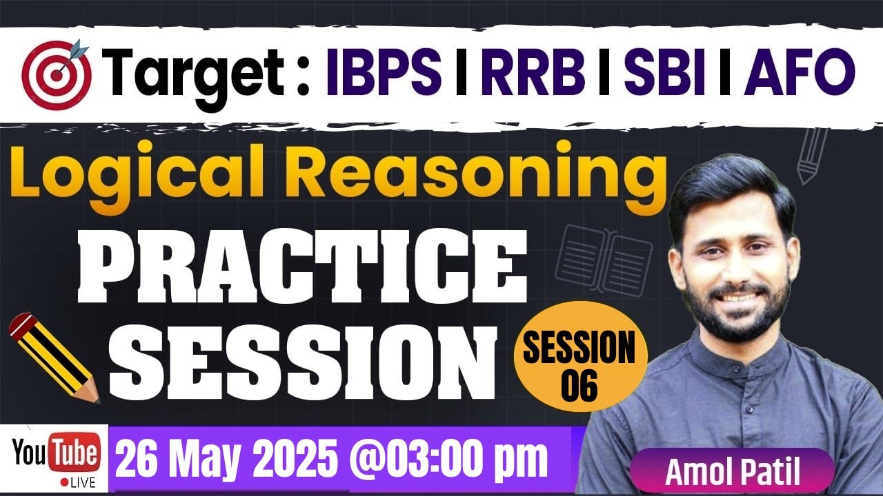 Target IBPS SBI RBI AFO || Logical Reasoning Practice Session - 6 || Amol Patil