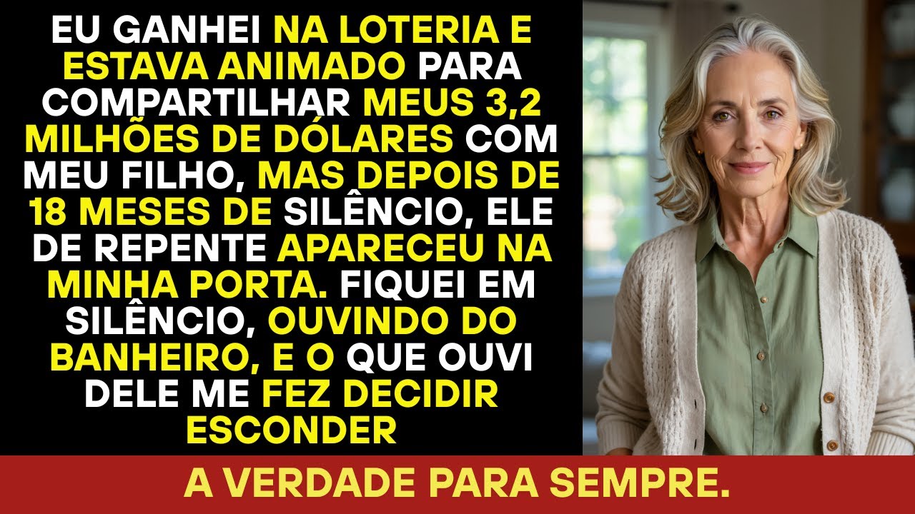 Ganhei 3,2 milhões na loteria e não contei a ninguém. Meu filho me visitou e ouvi sem querer.