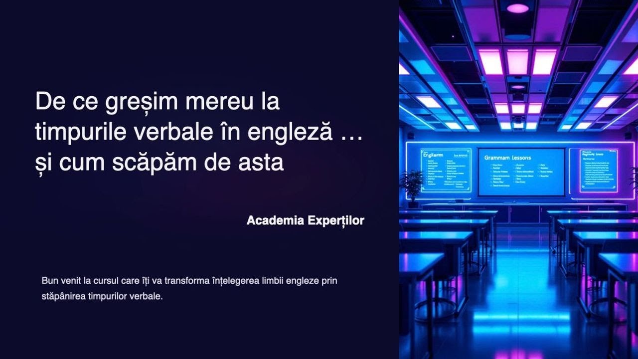 De ce gresim mereu la Timpuri Verbale in Engleza ... si cum - Live via OneStream Live #onestreamlive