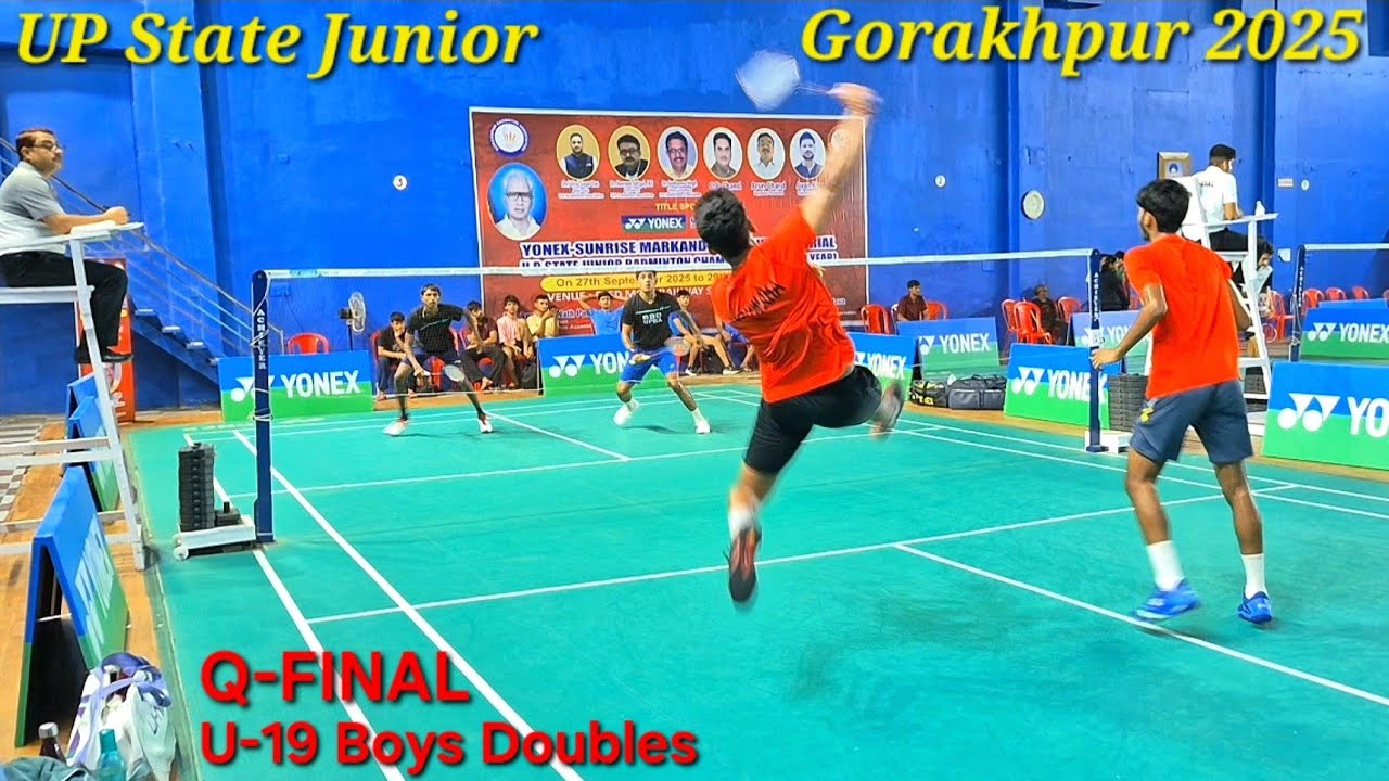 Kapil/Abhishek[1] Vs Shivam/Shivam, U19 BD Q-FINAL, UP State Championshp Gorakhpur Sept 2025