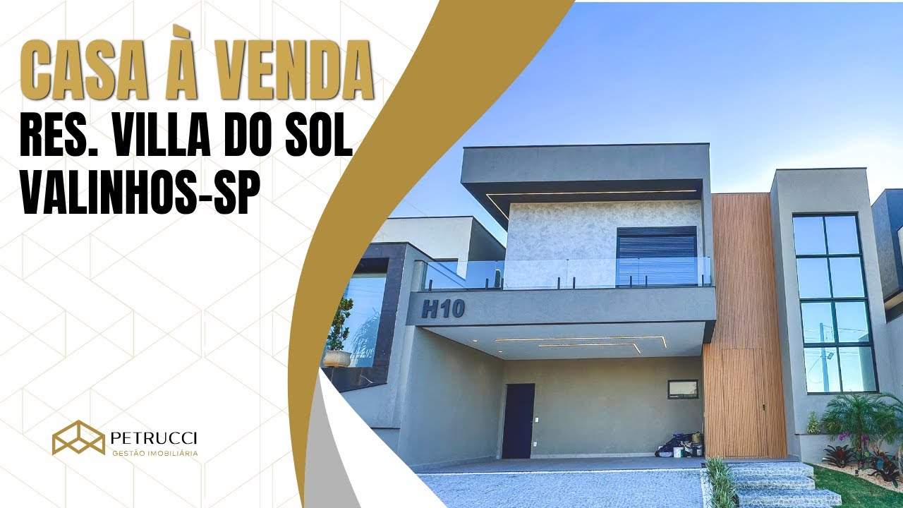 CASA DE ALTO PADRÃO À VENDA NO VILLA DO SOL - VALINHOS/SP