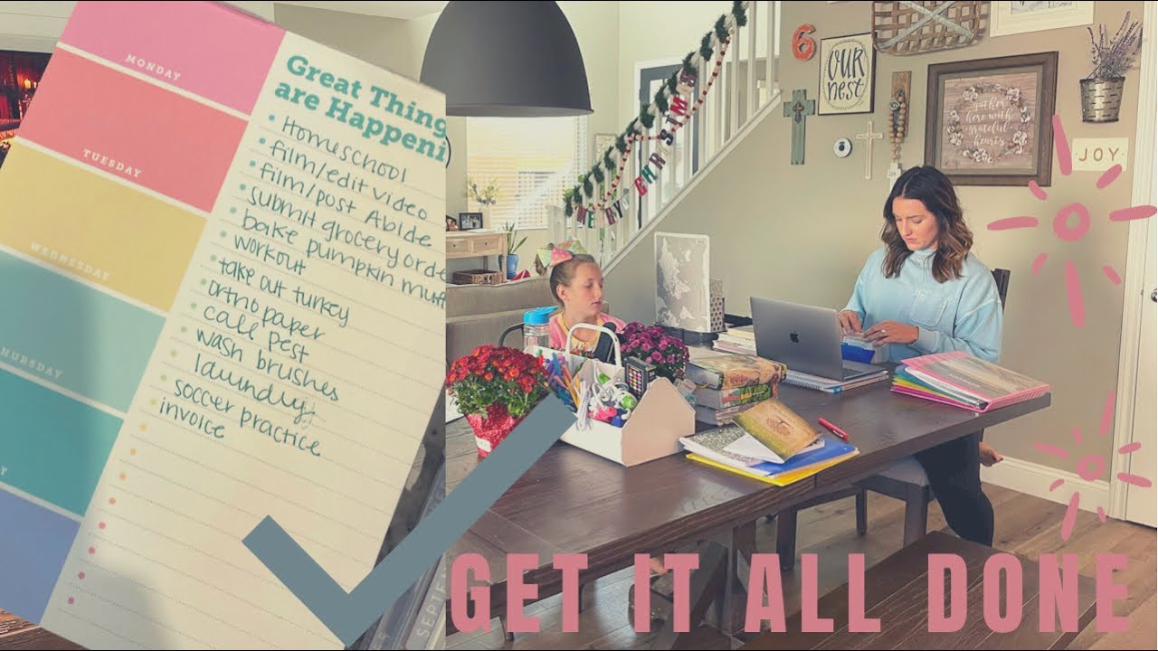 GET.IT.ALL.DONE WITH ME||HOMESCHOOL+HOMEMAKING+WORKING AT HOME||SERIOUS MOM MOTIVATION