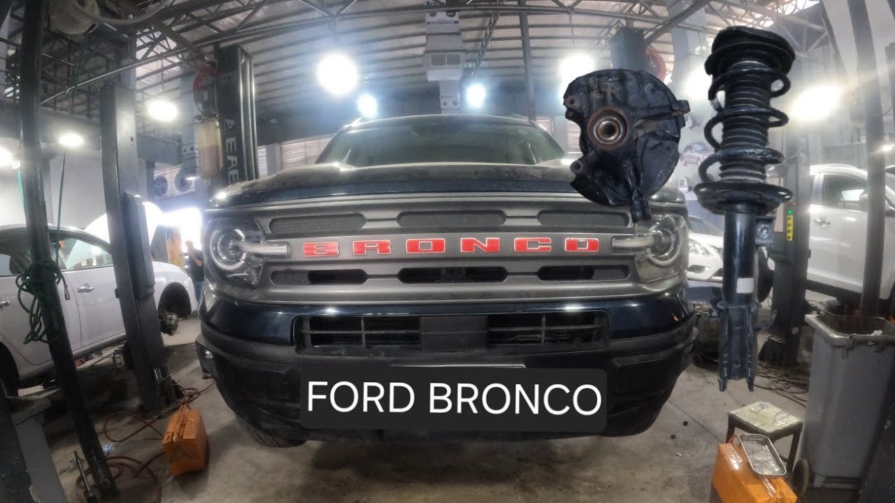 replacing front steering knuckle wheel bearing - complete strut ... ford bronco