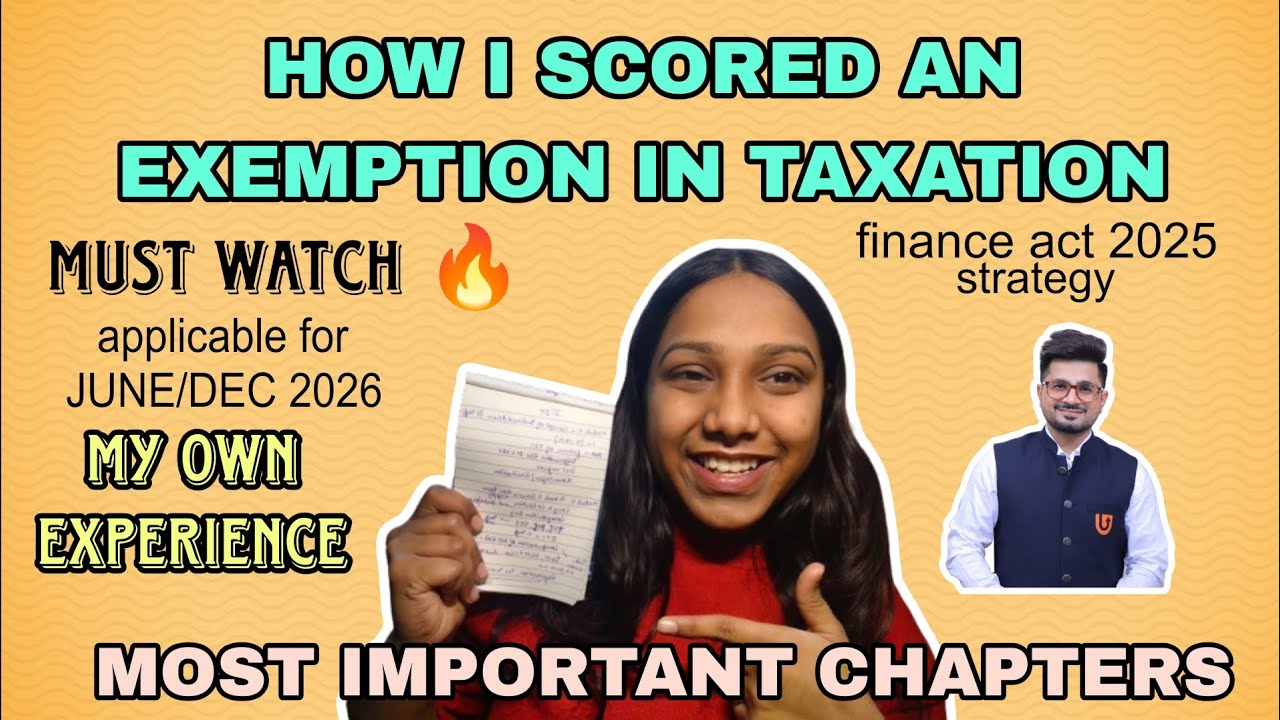 CMA INTER TAXATION faculty and Strategy + imp chapters | JUNE/DEC 26 | MUST WATCH 🔥