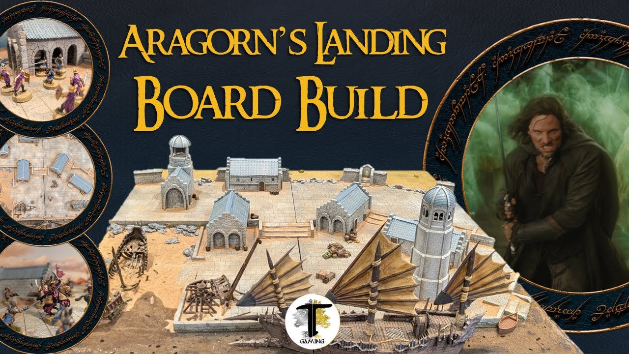 EPIC Wargaming Board Build | Aragorn's Landing from the Lord of the Rings | MESBG | Lotr Warhammer