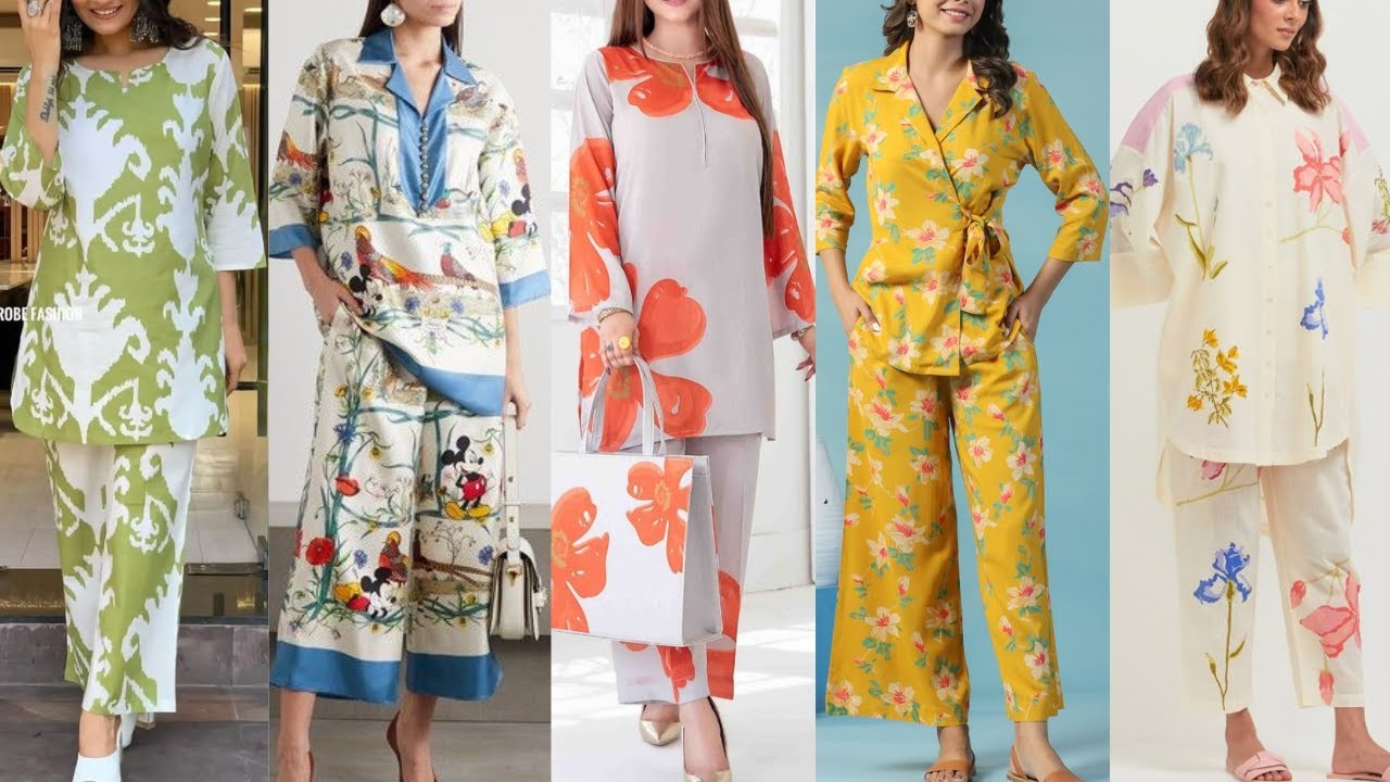 All Over Printed Cord Set Design 2025/Latest Summer Cord Set Ideas/Trendy Cord Set Designs