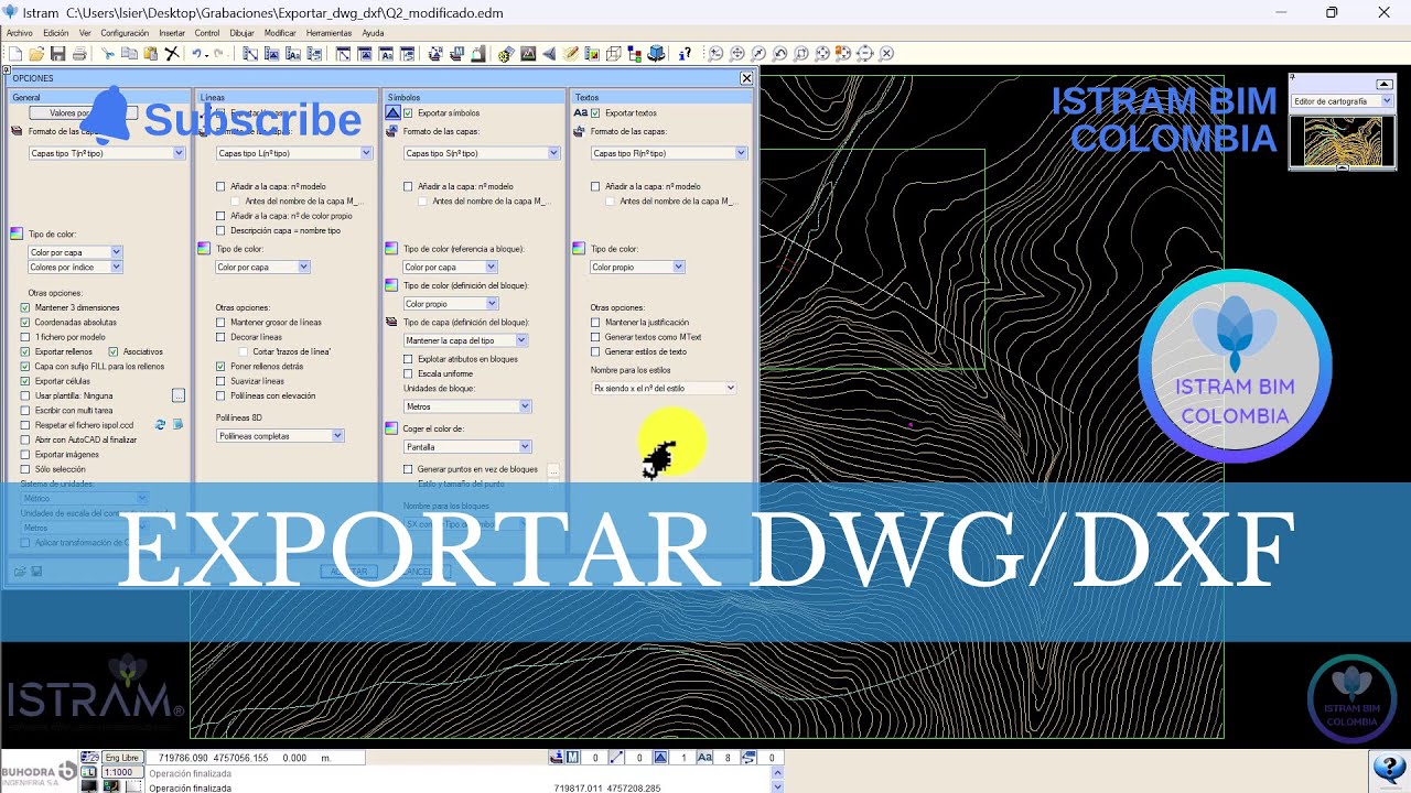 Exportar dwg/dxf desde ISTRAM