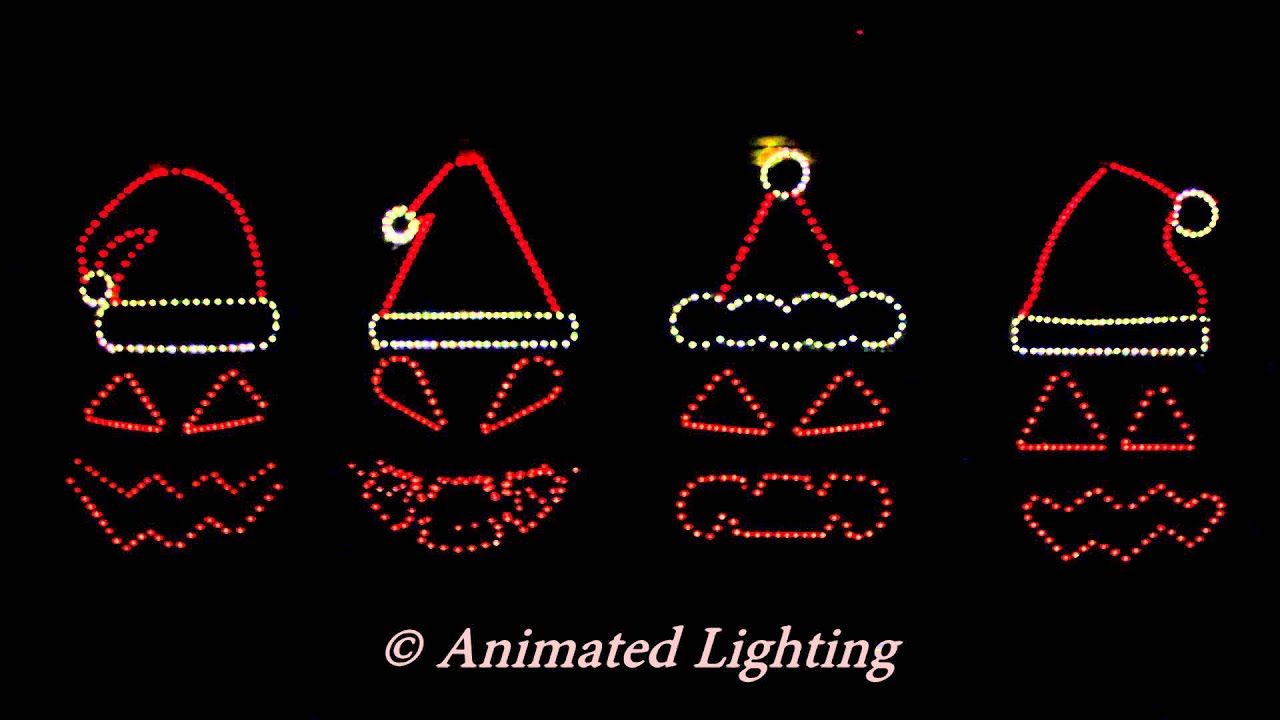 Singing Pumpkins With Santa Hats - White Christmas by the Drifters