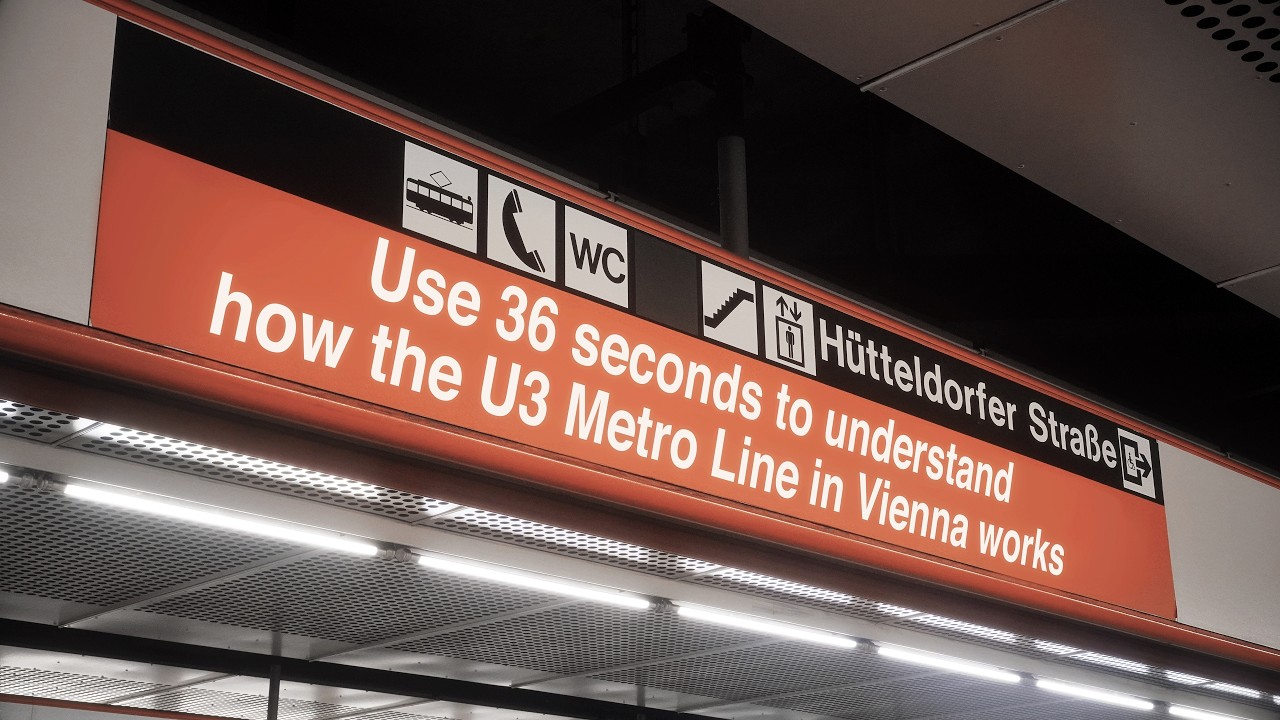 Use 36 seconds to understand how the U3 Metro Line in Vienna works