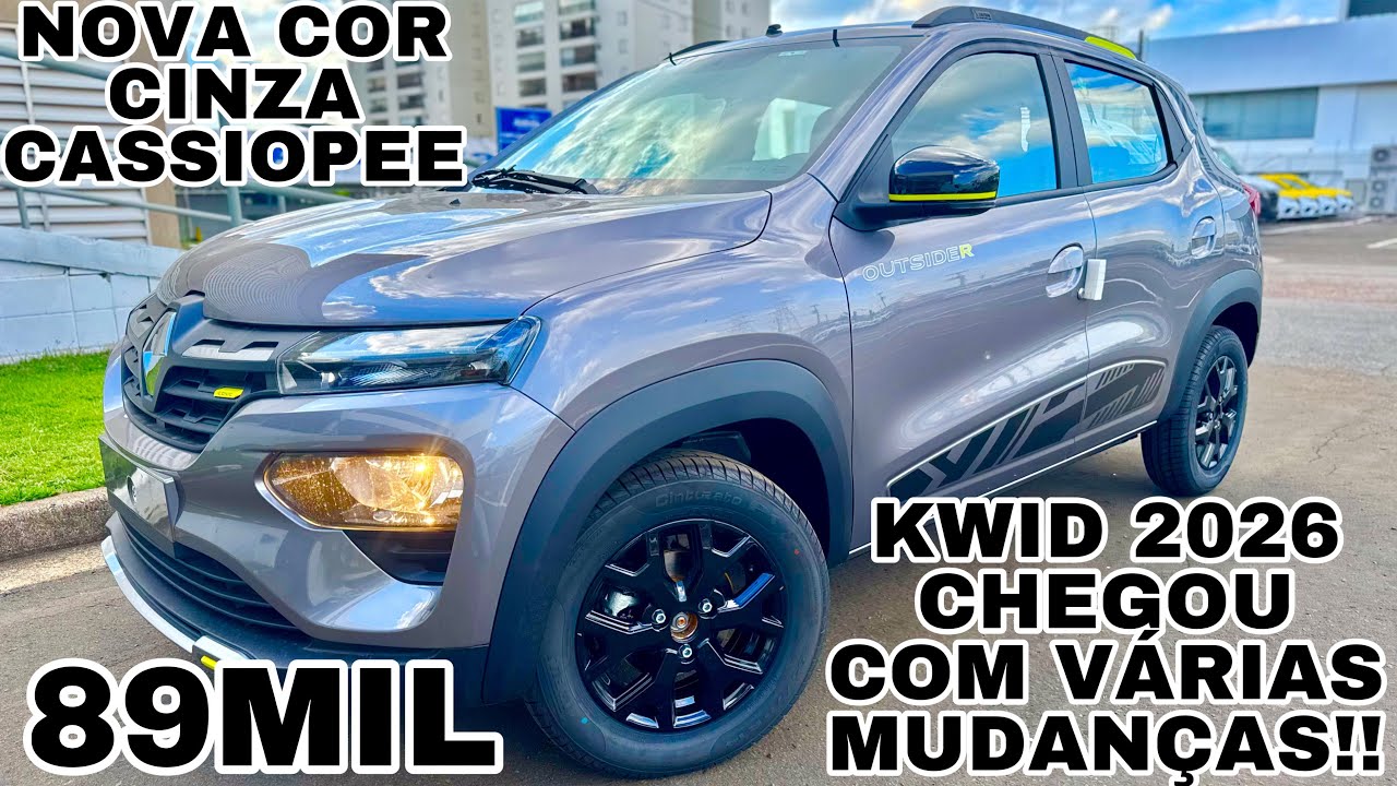 NOVO RENAULT KWID OUTSIDER 2026 EM DETALHES | VERSÃO TOP DE LINHA CHEGOU COM ALTERAÇÕES CONFIRA!!