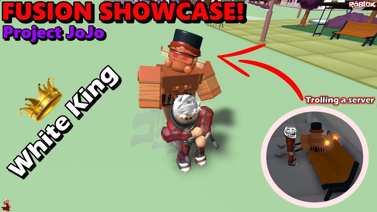 WHITE KING *Trolling OP Stand?* - Fusion Showcase and Gameplay | Project JoJo (PJJ) - ROBLOX