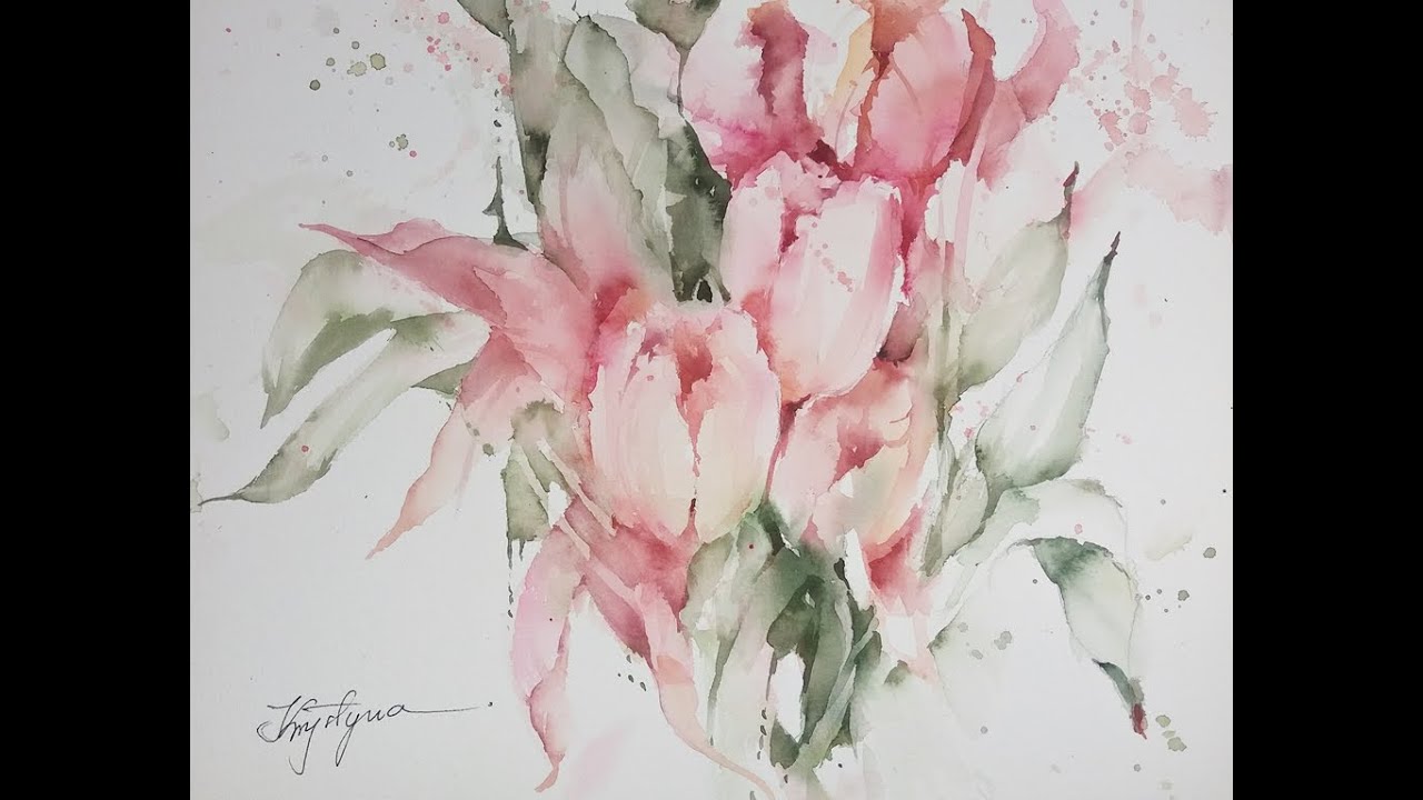 Wspólne malowanie - tulipany.