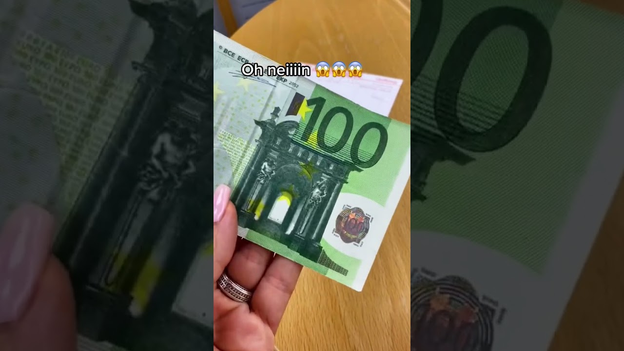 That's how fast you can get rid of 100&euro;! 💶 ...because one has foisted a false bill on me 😏