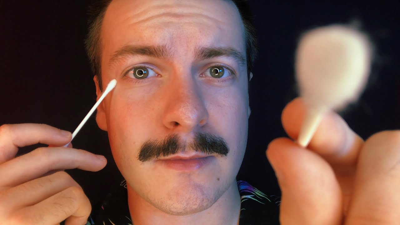 [ASMR] Tracing Your Facial Features with A Q-tip | Visual ASMR Triggers