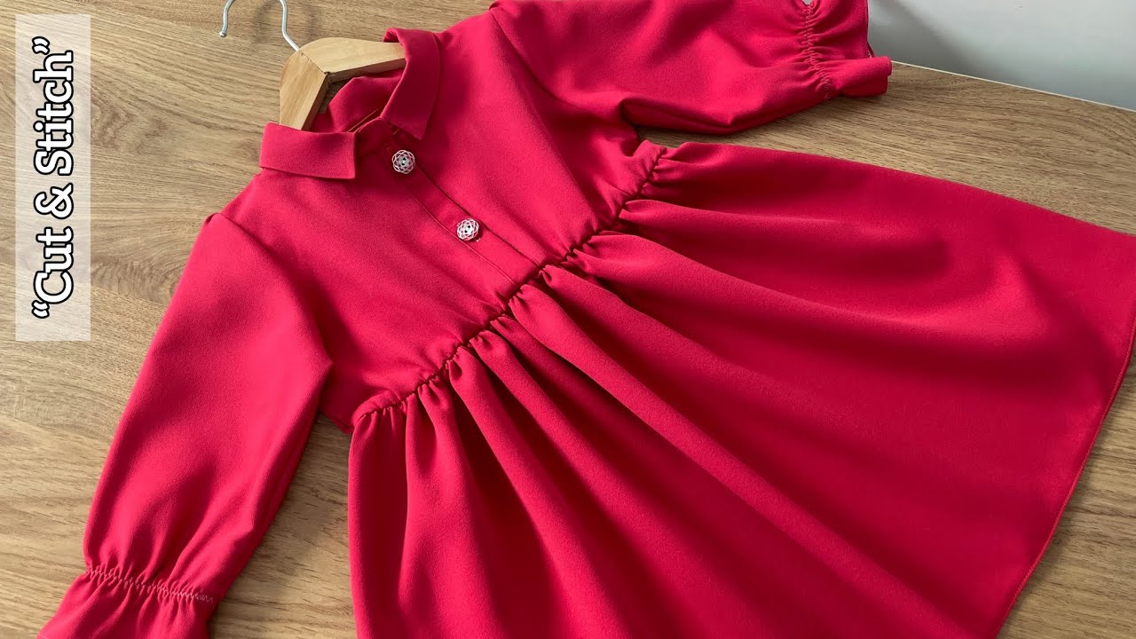 2–3 Years Baby Frock Cutting & Stitching Tutorial | Simple and Beautiful Design