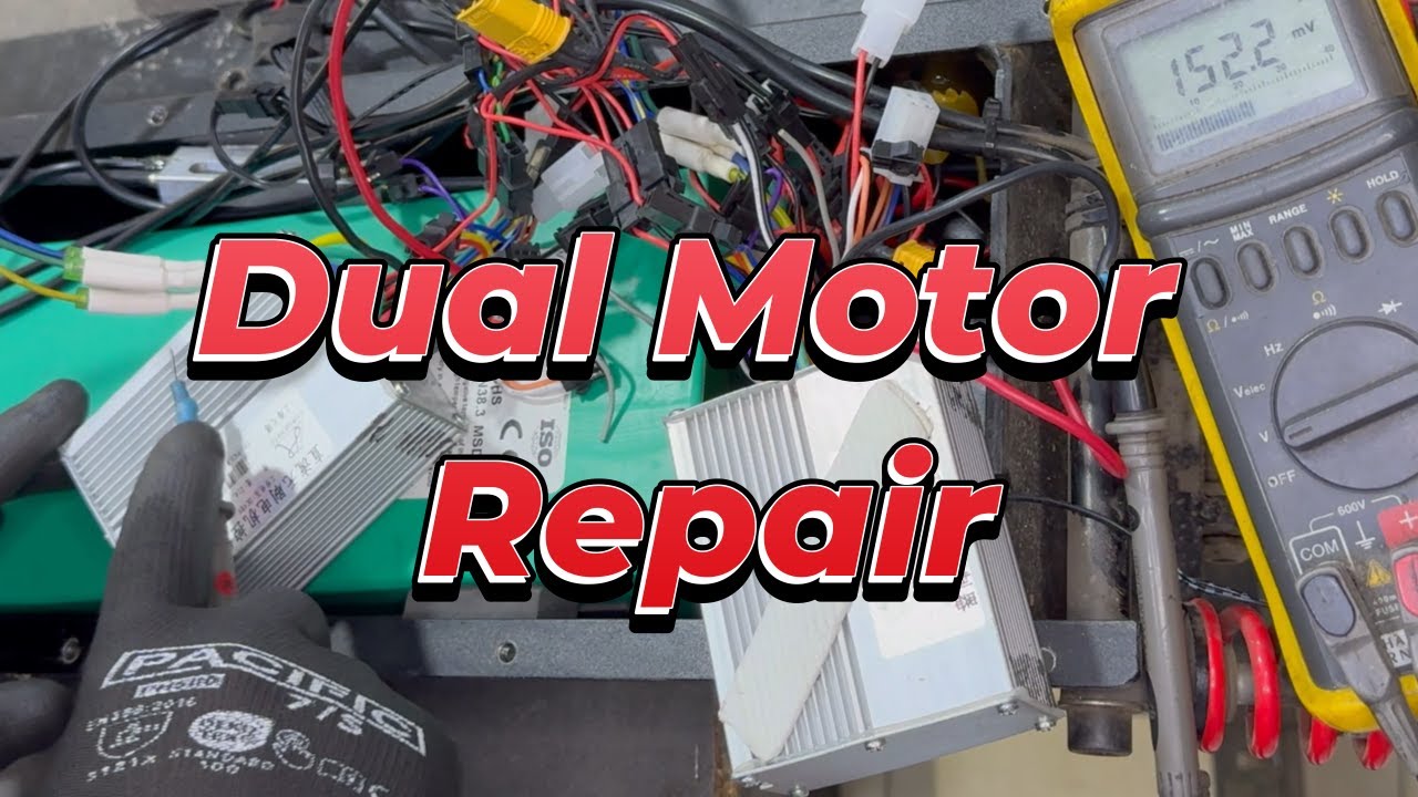 إصلاح سكوتر كهربائي Dual Motor ⚡ المحرك الأمامي لا يعمل تشخيص وحل