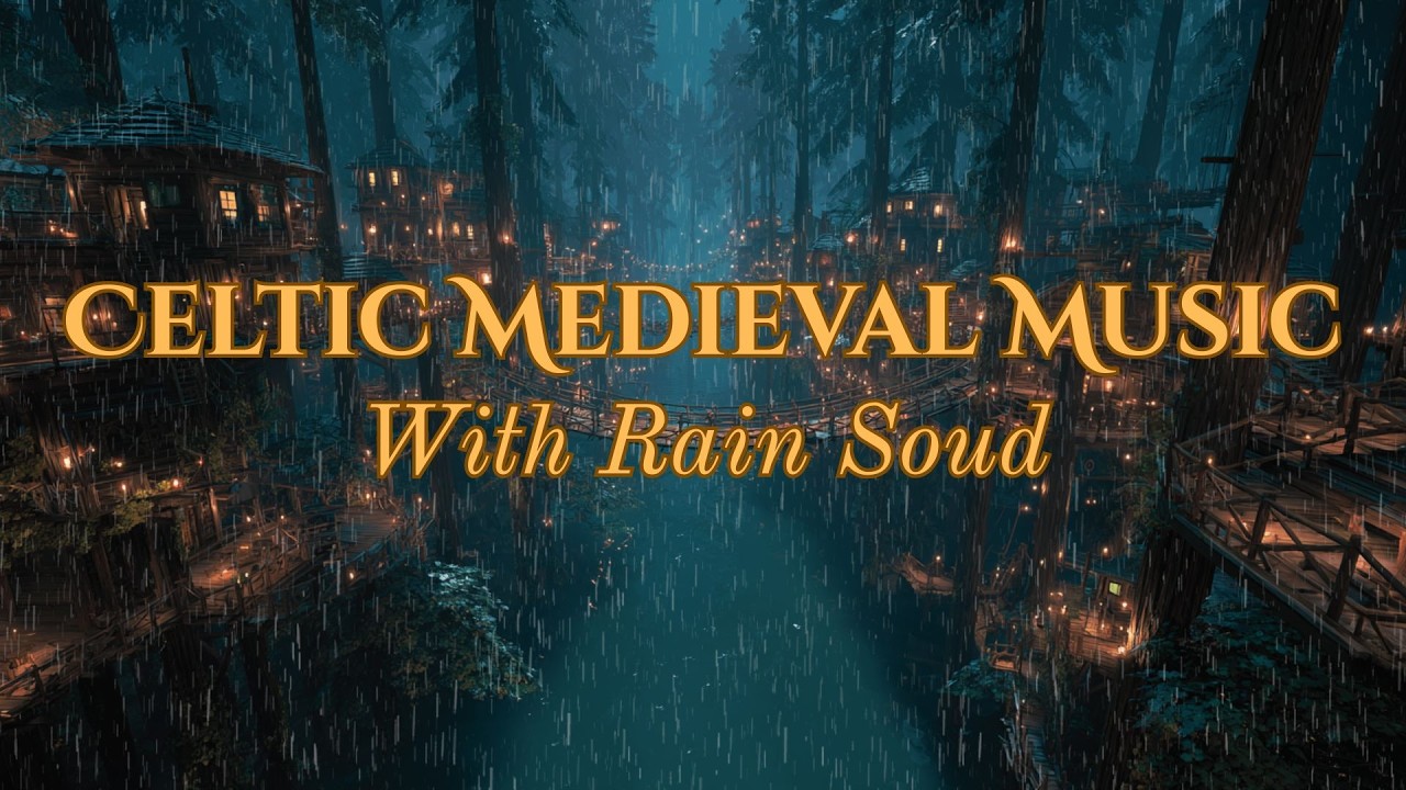 Medieval Celtic Rain Ambience – Soft Instrumental Music for Studying, Soothing Fantasy Sleep Music