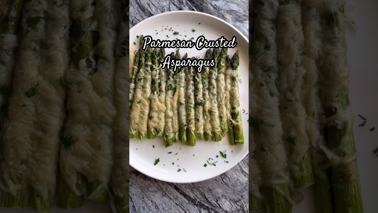 Спаржа в корочке из пармезана для легкого гарнира #fyp #veggies #recipe #asparagus #cheese