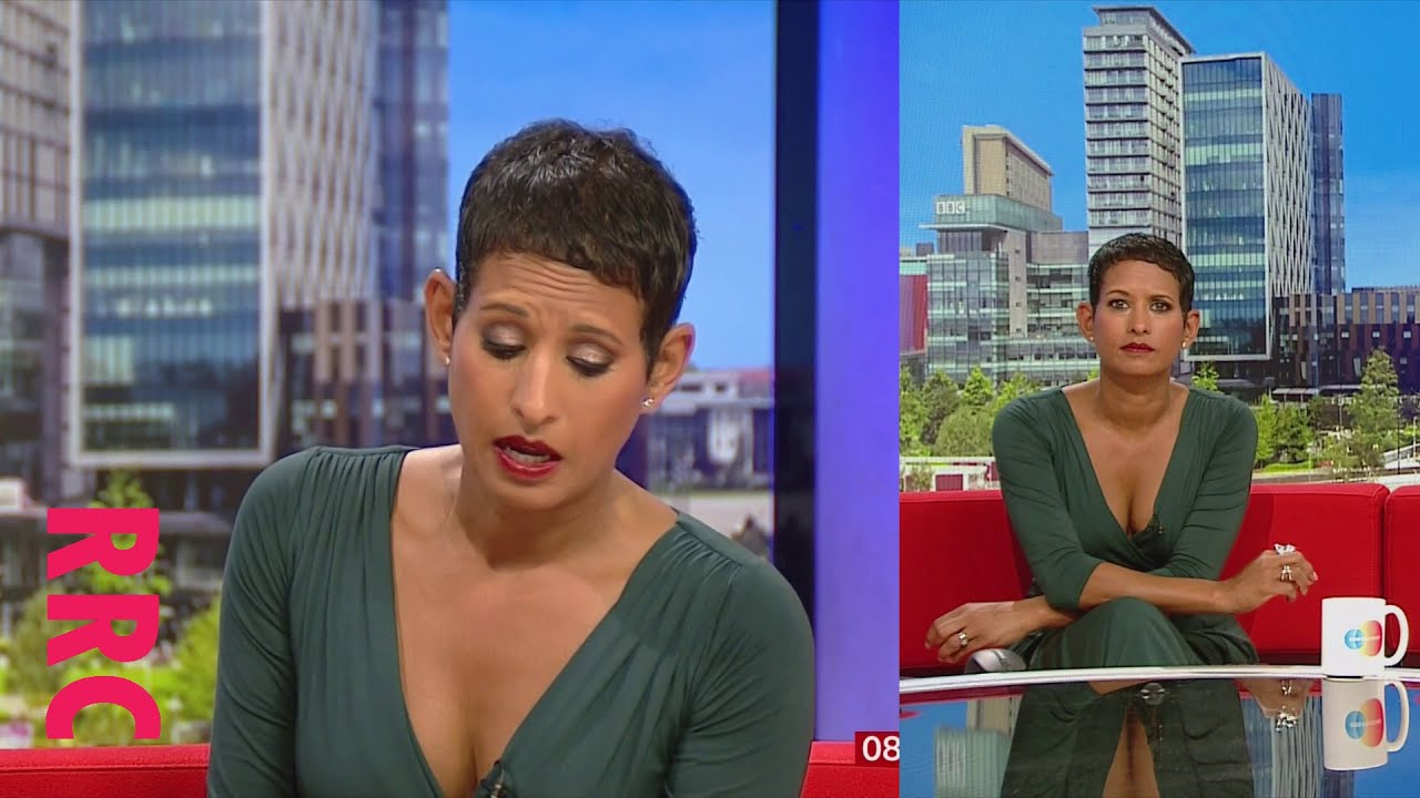 Naga Munchetty @low cut Vneck cleavage