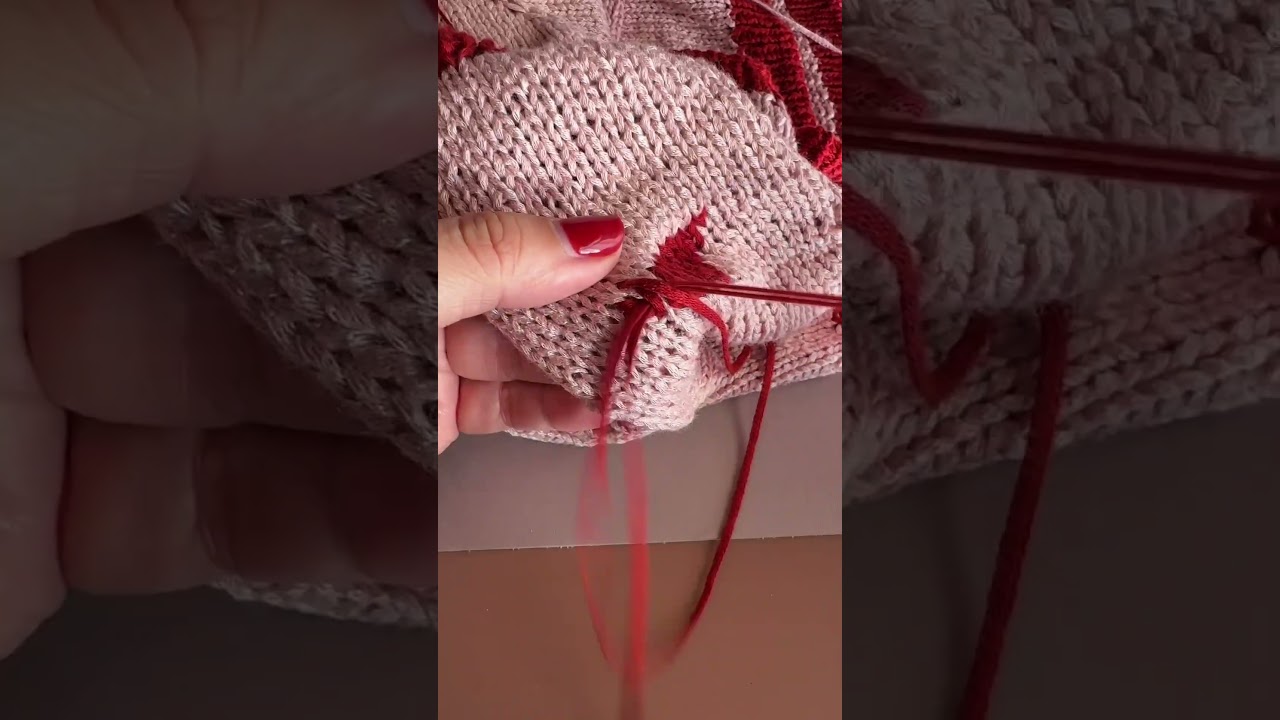 Bordado no Tric&ocirc; #aprendertrico #trico #tricoparainiciantes #bordado #duplicatedstitch