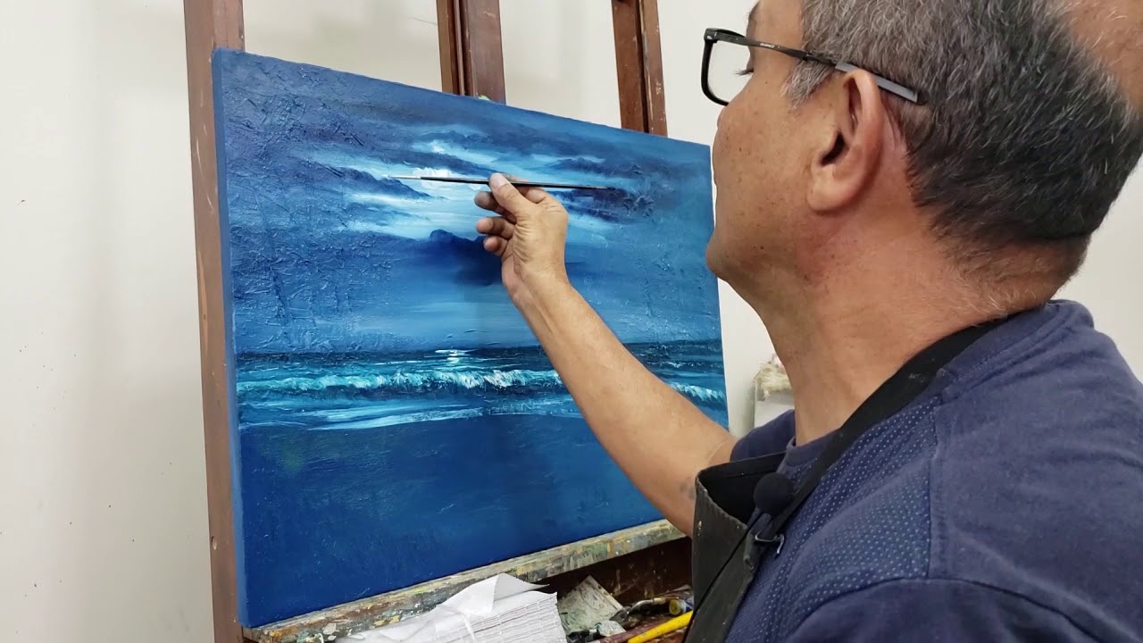 Professor Costerus pintando LUAR