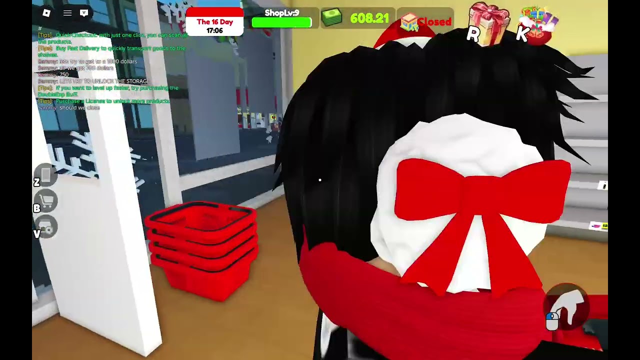 Playing Roblox Supermarket simulator 