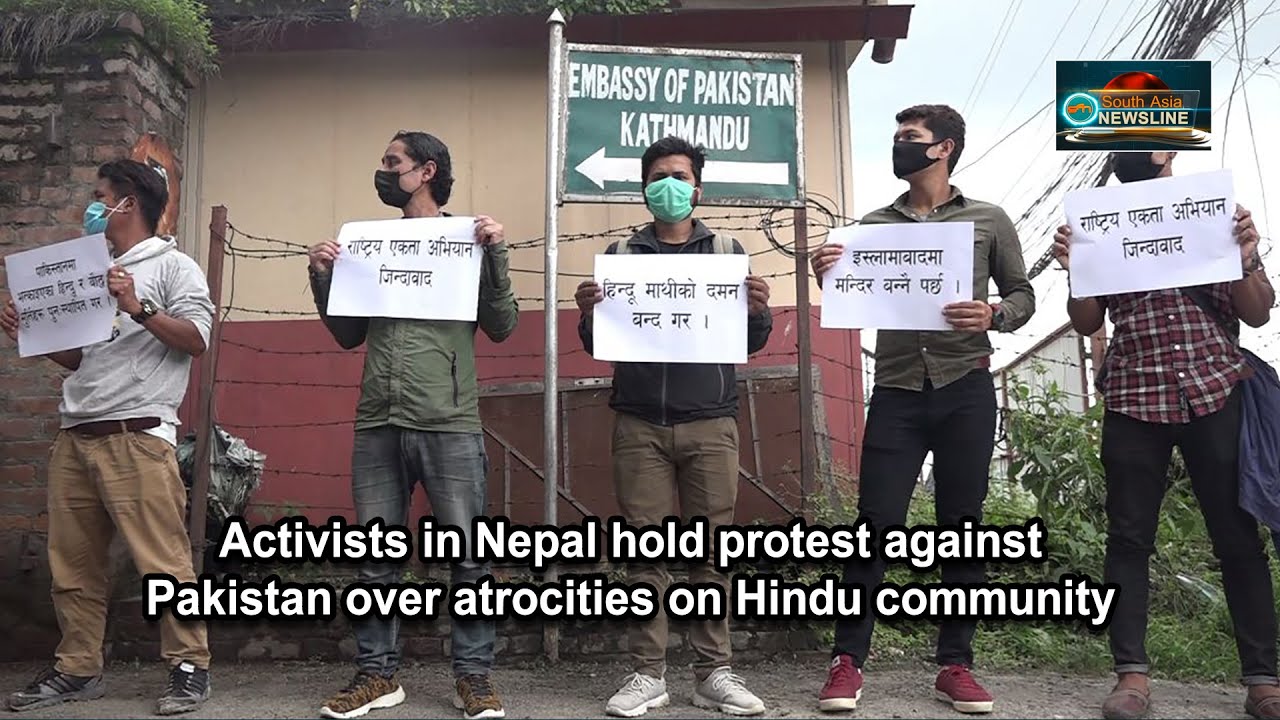 Activists in Nepal hold protest against Pakistan over atrocities on Hindu community - Nepal News