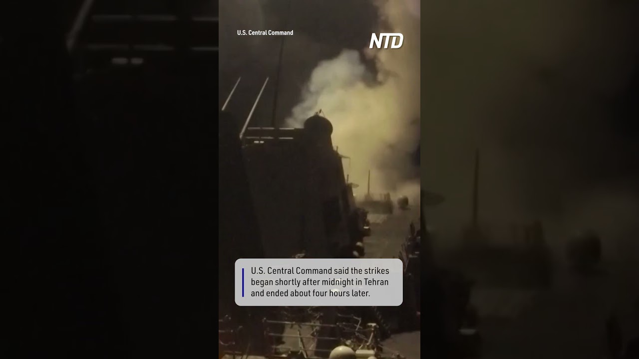 US Releases Video Showing Warship Firing Missiles Against Iran in Self defense
