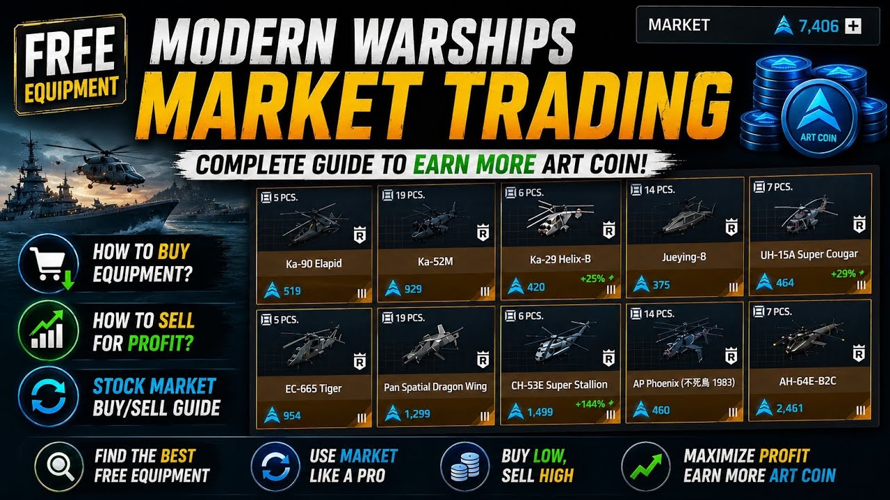 Modern Warships Market Guide 2026 | Best FREE Equipment + Art Coin Profit Tricks!