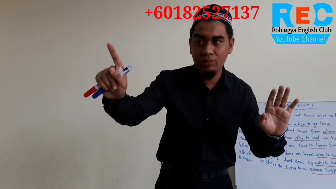 Spoken English lesson 3 by Rohingya English Club