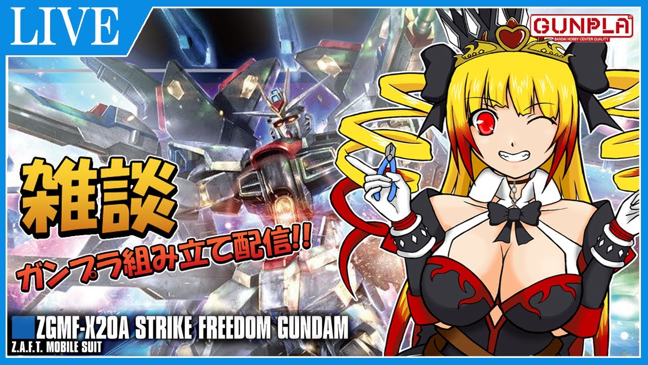 【プラモ雑談】HGストライクフリーダムガンダムを組み立てながら雑談♪ガンプラ組み立て配信!!!【新人VTuber】