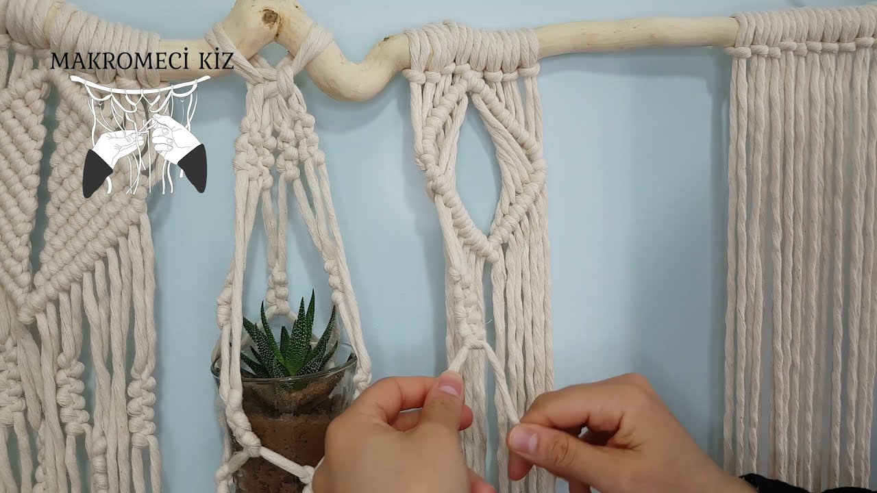 Makrome 5lı Sarkaç / Saksı Askısı @Makromeci Kiz