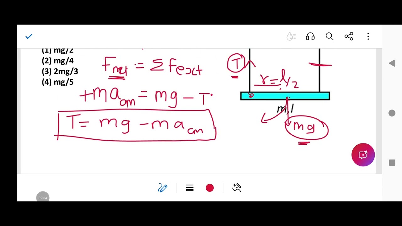 Jee 26 question based on rotational motion 