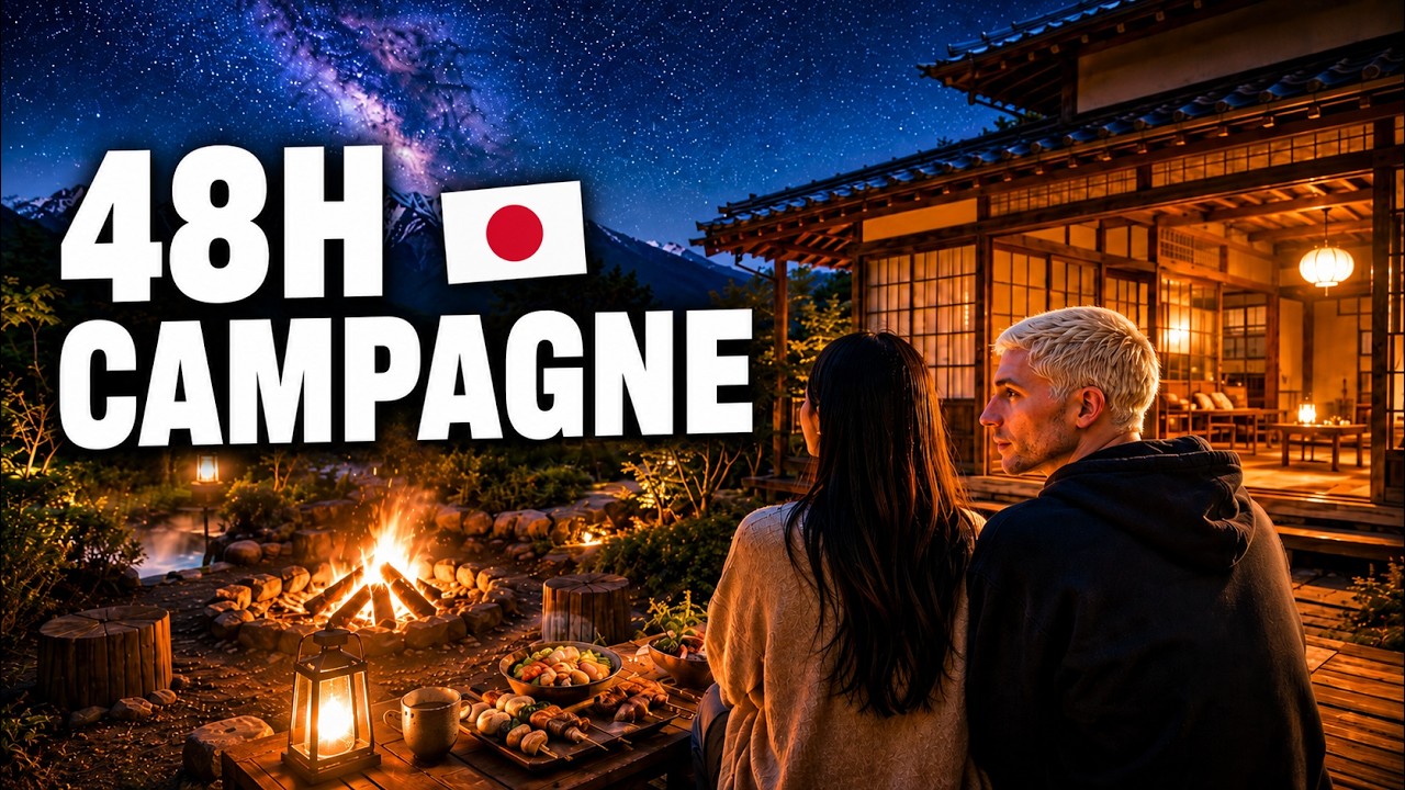 Vlog 48h campagne Japonaise  : onsen privé, BBQ sous les étoiles