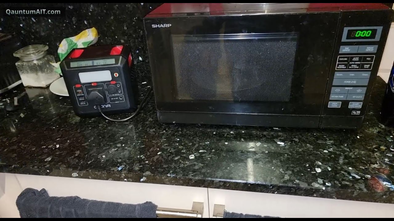 Power a 2000Watt Microwave Using a Portable Power Station - Awanfi 518watt Test