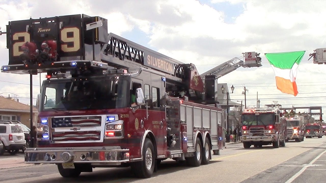 Seaside Heights Saint Patricks Day Parade Emergency Vehicles And Pipe Bands 2017