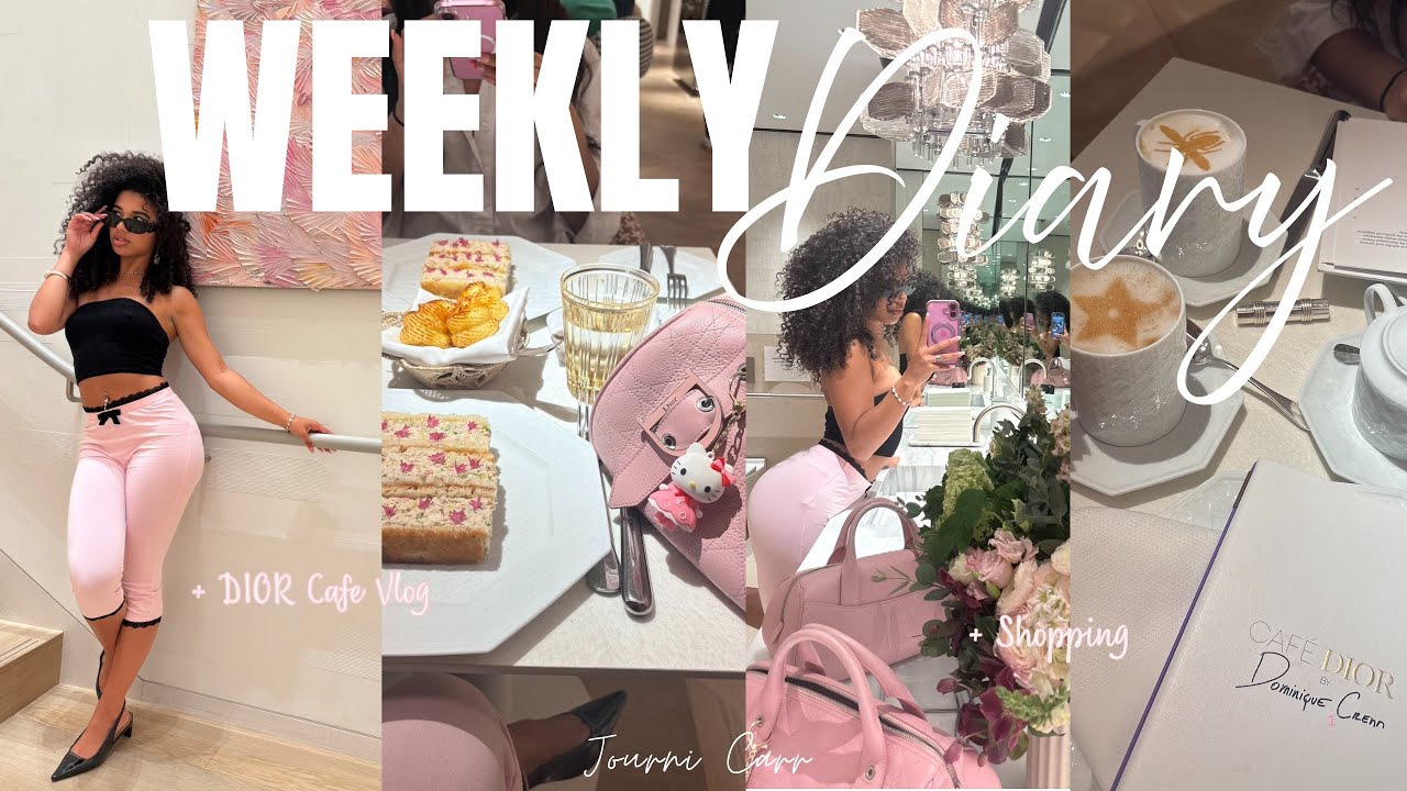 WEEKLY DIARY 🤍 | just a girl in her 20’s ♡ visiting the Dior Cafe🥂+ grwm + night routine & mini vlog