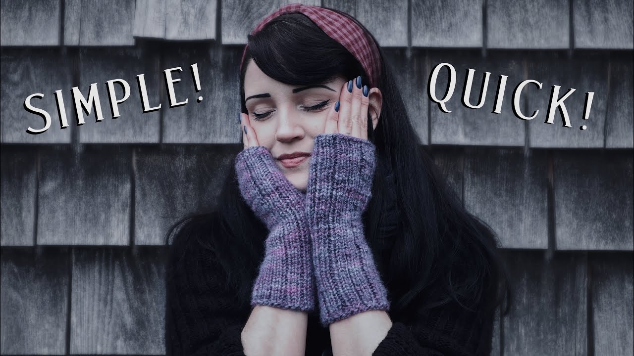 2x1 Fingerless Gloves | knitting pattern + tutorial
