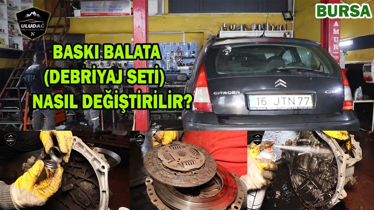 CİTROEN C3 BASKI BALATA | DEBRİYAJ SETİ DEĞİŞİMİ (ŞANZIMAN KULAĞI KOPMUŞ)