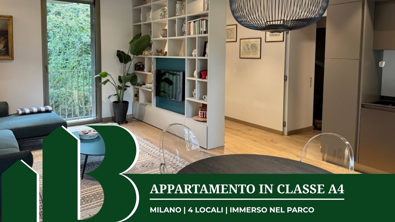Milano fantastico 4 locali  in classe A4 immerso nel parco