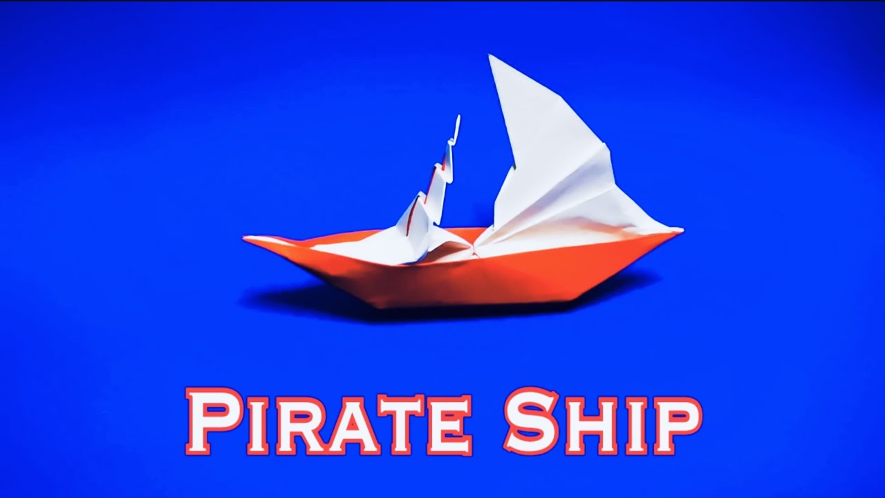 How to make origami pirate ship tutorial