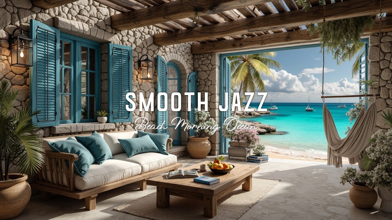 Relaxing Jazz Vibes Beachfront Morning~ Босса Нова для Учебы и Работы