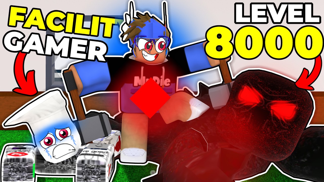 ME & FACILITY GAMER vs LEVEL 8000 in Flee The Facility!