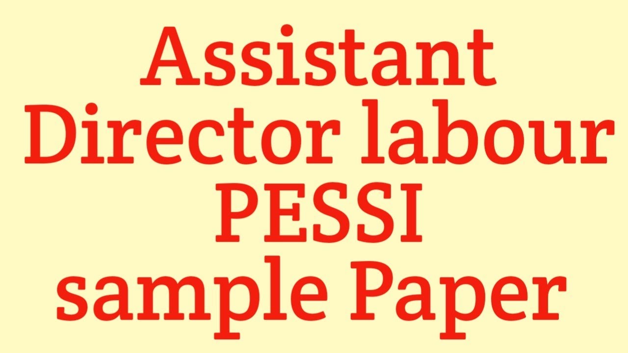 Assistant Director(BS-17 Sample test