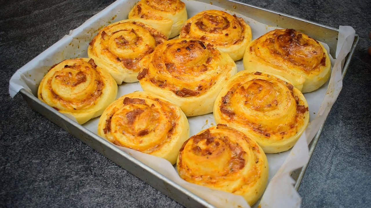 Party Pizza Bun l Easy Delicious