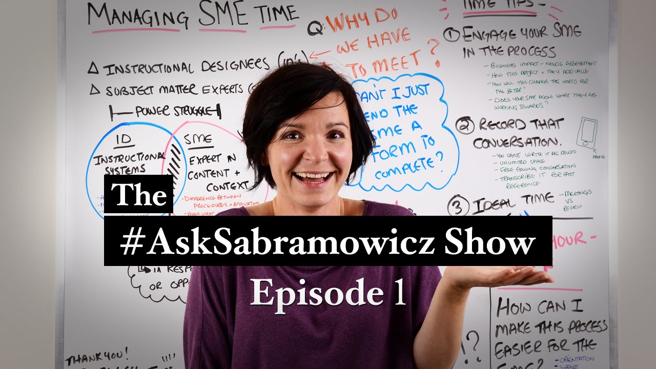 #AskSabramowicz Episode 1: Managing Subject Matter Expert Time