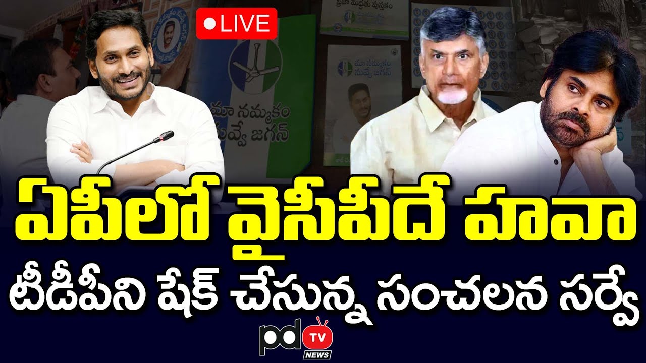 Live : Sensational Survey On AP Politics : PDTV News