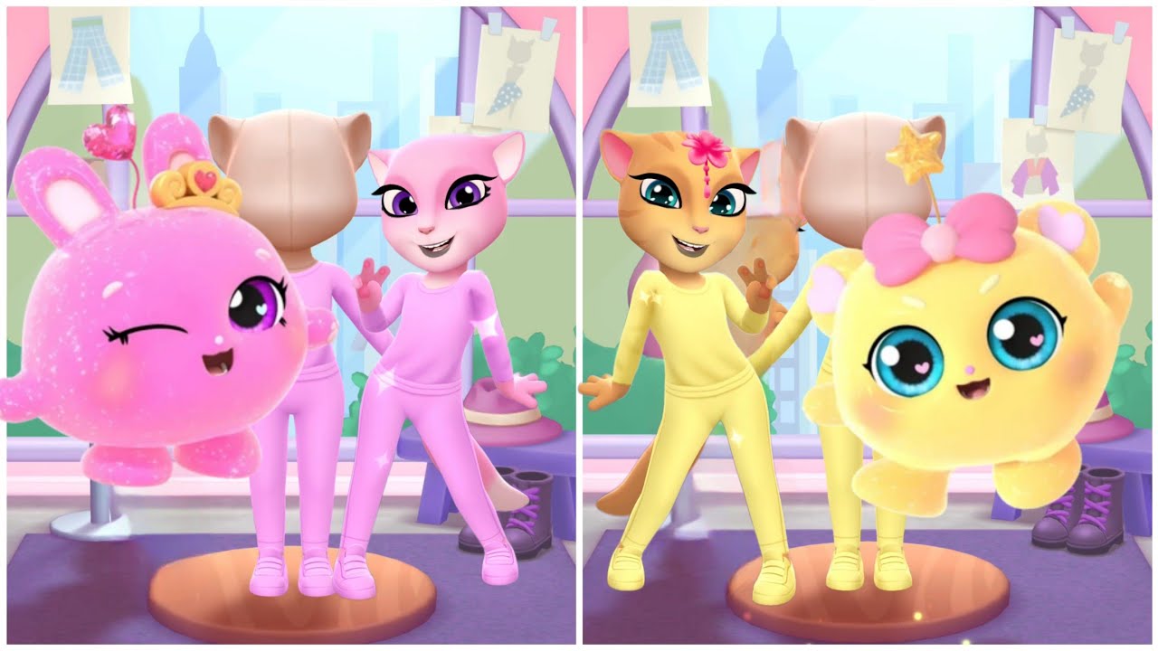 Pink Bijou 🆚 Yellow Bijou from Secret Jouju Ultimate Makeover Cosplay ✨ | My Talking Angela 2