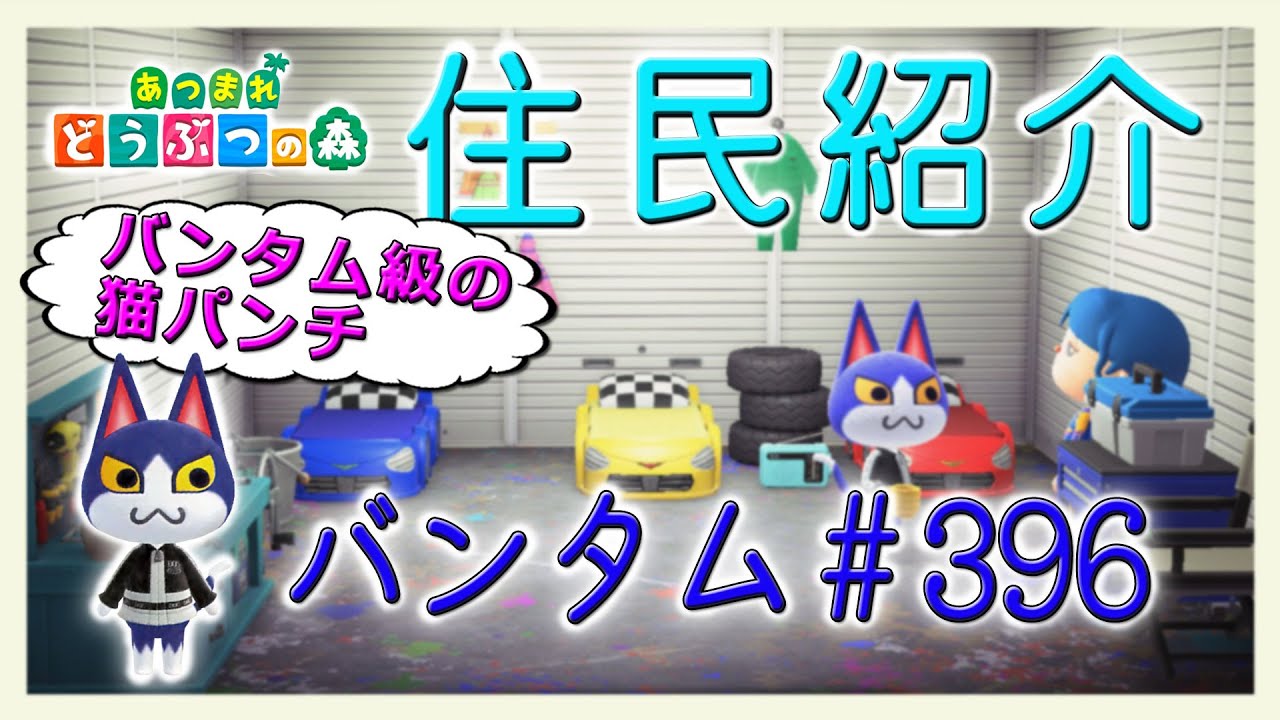 あつ森住民紹介　バンタム＃396　New Horizons Tom